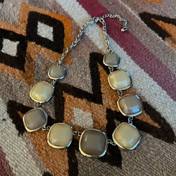Smokes squares gemstone necklace - Picture 4 of 4